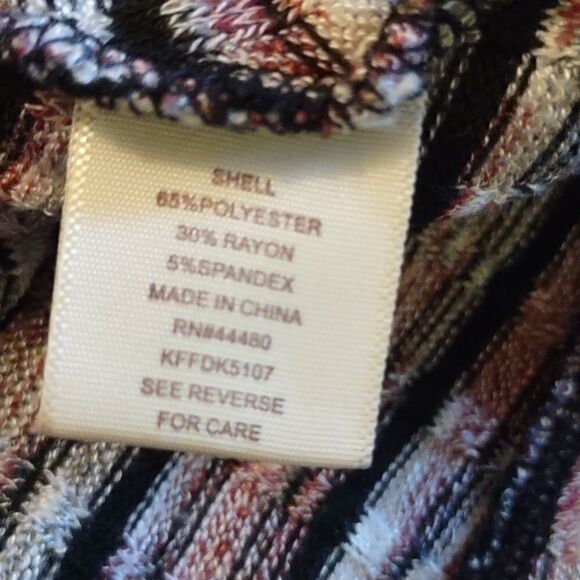 Love Fire Women's Size S tunic dress Boho Striped Black Gray Raspberry - Picture 7 of 9